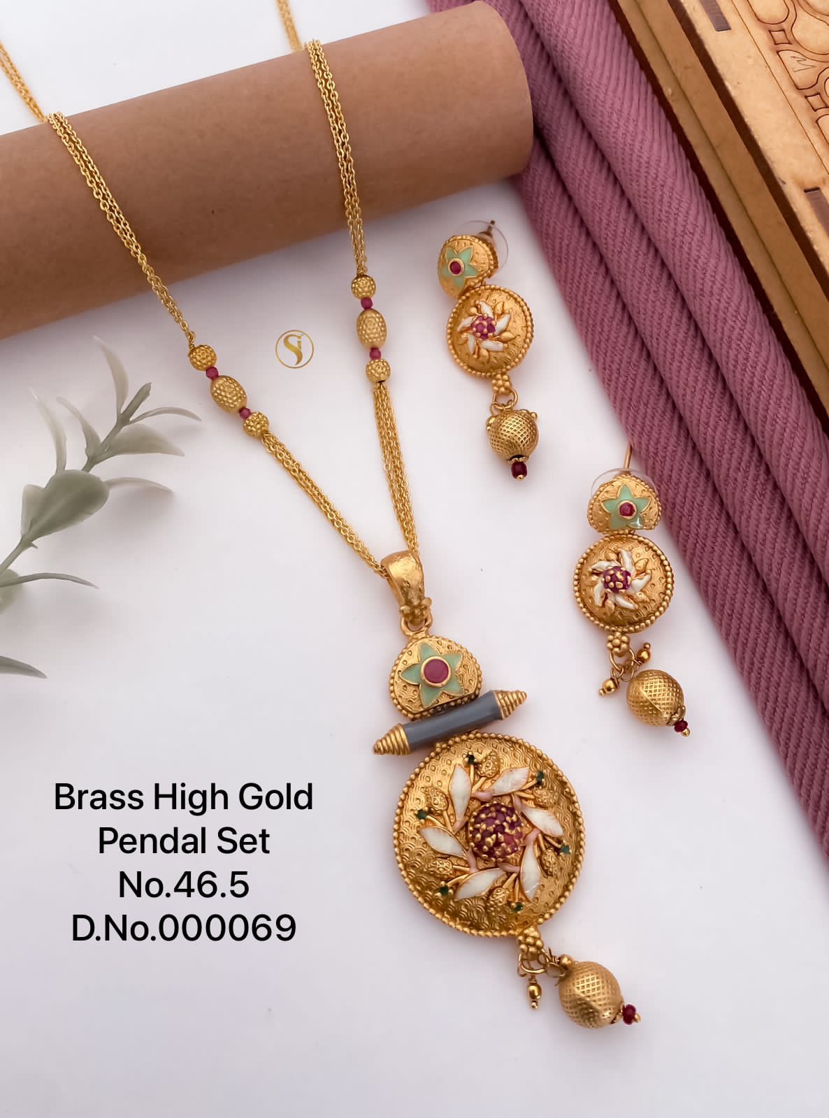 Accessories Brass High Gold Chain Pendant Set 4 Catalog
